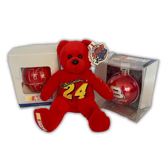 Dale Earnhardt Jr NASCAR Ornament and Plush Bundle Christmas 2021 TY Baby style - Picture 1 of 11